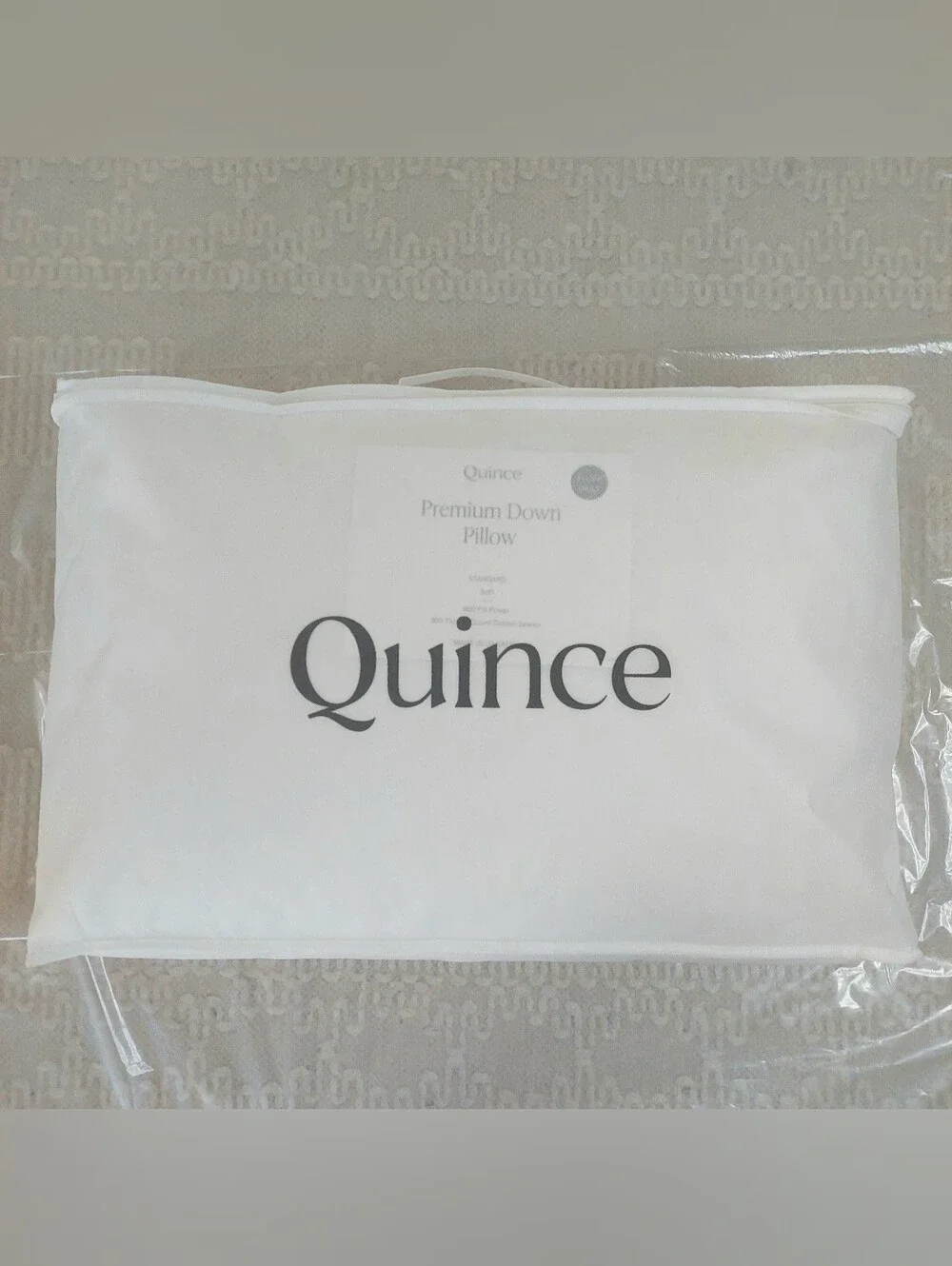 NWOT- Quince Standard White Duck Down Premium Pillow (Soft)(P48)
